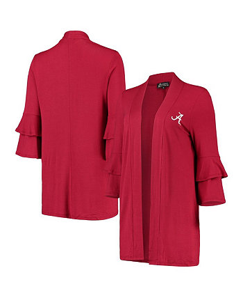 Женский кардиган Crimson Alabama Crimson Tide All Wrapped Up с оборками и короткими рукавами Gameday Couture