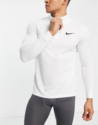 Nike Training Dri-FIT Superset quarter-zip long sleeve top in white Nike Training