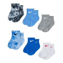 Набор из 6 носков до щиколотки Nike с логотипом Swoosh для малышей и мальчиков для малышей Nike