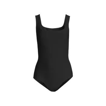 Square-Neck One-Piece Swimsuit Stylest