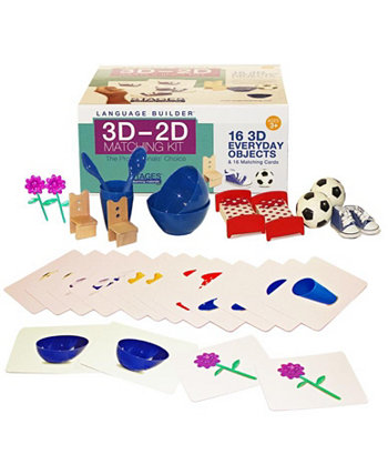 Набор 3D Language 2D Builder, повседневные предметы Stages Learning Materials