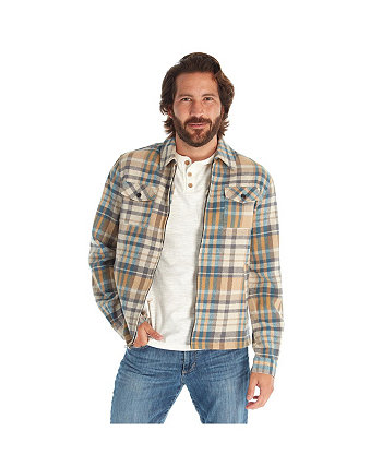 Clothing Men's  Long Sleeve  Plaid Zip Up Shirt Jacket PX