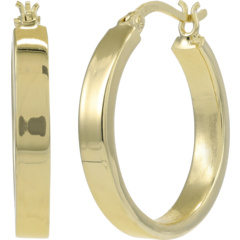 Серьги-кольца с плоским краем Argento Vivo