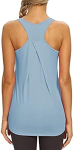 Женская Майка Mippo Mippo Womens Long Workout Tops Racerback Athletic Yoga Gym Tank Top Sports Tennis Shirt Mippo