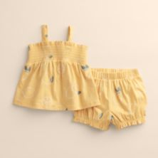 Baby Little Co. by Lauren Conrad Organic Smocked Babydoll and Shorts Set Little Co. by Lauren Conrad
