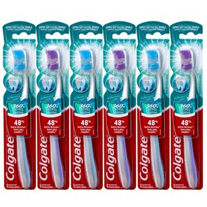 Colgate 360 Enamel Health Sensitive Toothbrush, Compact Head, Extra Soft (Colors Vary) - Pack of 6 Visit the Colgate Store