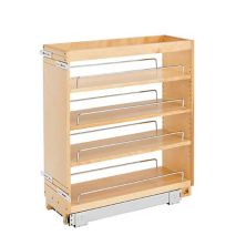 Rev-A-Shelf 448-BC-8C 8 & # 34; Выдвижная деревянная стойка для органайзера кухонного шкафа, клен Rev-A-Shelf