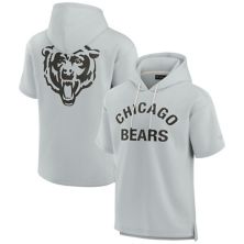 Unisex Fanatics Signature Gray Chicago Bears Elements Super Soft Fleece Short Sleeve Pullover Hoodie Fanatics Signature