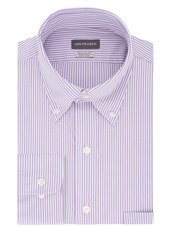 Классическая рубашка классического кроя с полосками и воротником на пуговицах Pinpoint стандартного кроя Van Heusen