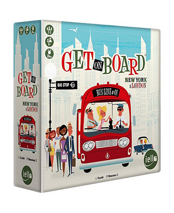 Get on Board New York London City Bus Line Strategy Board Game IELLO