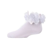 Floral Halo Girls Cotton Blend Anklet Socks MEMOI