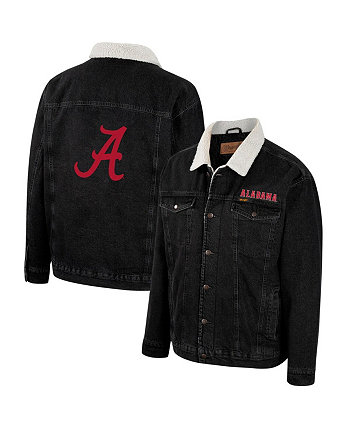 Мужская джинсовая куртка на пуговицах на пуговицах в стиле вестерн x Wrangler Charcoal Alabama Crimson Tide Western Colosseum