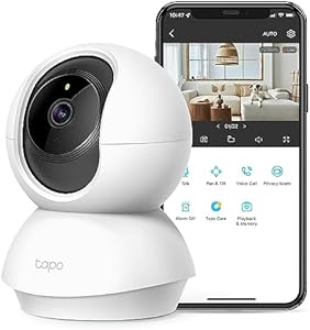 Tapo TP-Link 2K Pan/Tilt Indoor Security Camera for Baby Monitor, Pet Camera | Motion Detection & Tracking | 2-Way Audio | Cloud & SD Card Storage | Works w/Alexa & Google Home | Black C211 Tapo