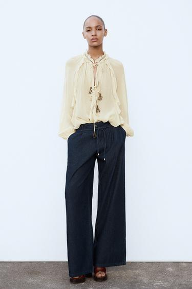 WIDE LEG PANTS WITH DARTS Zara