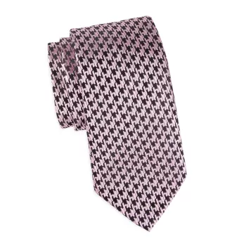 Шелковый жаккардовый галстук с узором «гусиные лапки» Charvet