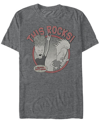 Мужская футболка с коротким рукавом и логотипом MTV Rock Out Man Beavis and Butthead