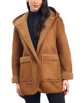 Женское Пальто с Капюшоном из Искусственной Овчины Lucky Brand Lucky Brand