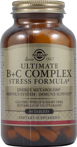 Ultimate B and C Complex Stress Formula -- 90 Tablets (Таблетки) Solgar