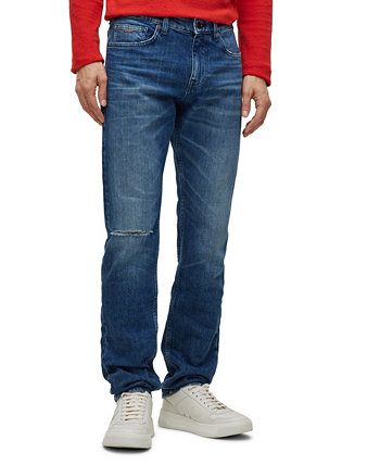Мужские зауженные джинсы BOSS из эластичного итальянского денима комфортного кроя BOSS