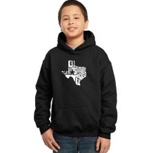 Everything is Bigger in Texas - Boy's Word Art Hooded Sweatshirt LA Pop Art