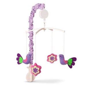 Bacati - Botanical Purple Musical Baby Crib Mobile Bacati