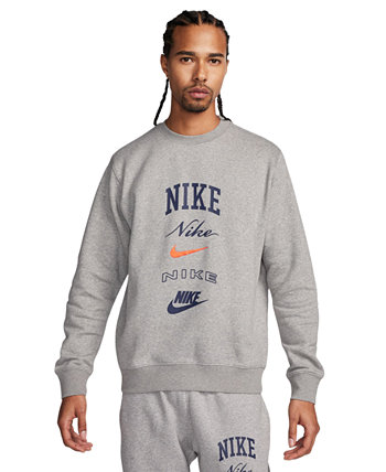 Мужской клубный флисовый свитшот из матового флиса с логотипом Nike