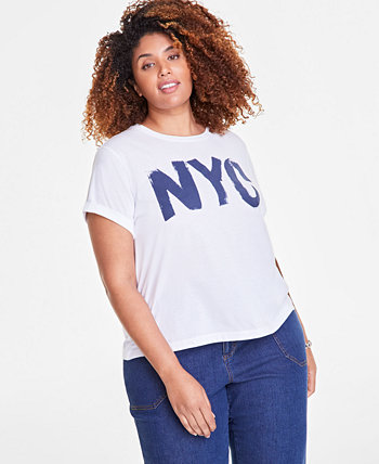 Женская Футболка On 34th Trendy Plus Size NYC Graphic Print On 34th