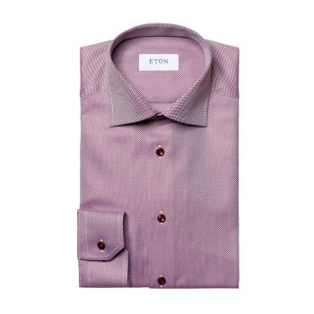 Приталенная рубашка из текстурированного твила Luxe Eton