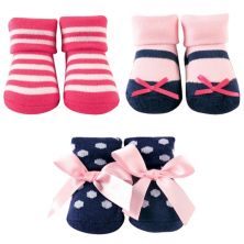 Baby Girl Socks Giftset, Pink Navy, 0-9 Months Luvable Friends