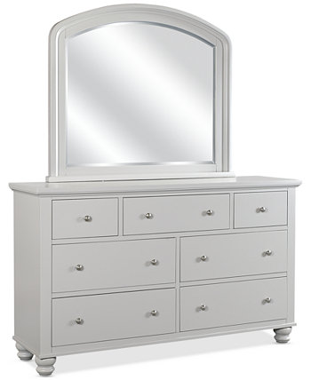 CLOSEOUT! Cambridge Grey Double Dresser Mirror Furniture