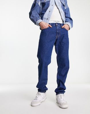 Синие прямые джинсы Calvin Klein Jeans Calvin Klein