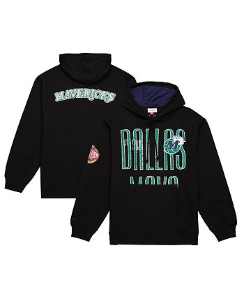 Мужской черный рваный пуловер с капюшоном Dallas Mavericks Hardwood Classics OG 2.0 Mitchell & Ness