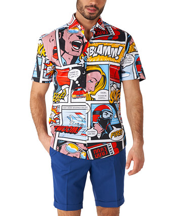 Мужская рубашка с коротким рукавом Danger Days с рисунком комиксов OppoSuits