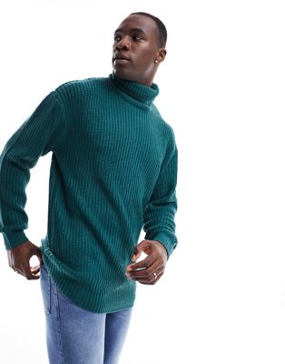 Объемный свитер свободного кроя с высоким воротником и высоким воротником Threadbare Tall Threadbare