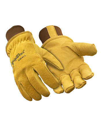 Мужские теплые изолированные кожаные перчатки с флисовой подкладкой и волокнистым наполнителем RefrigiWear