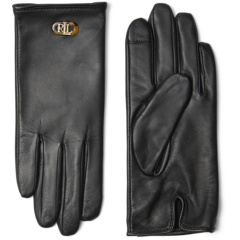 Кожаные перчатки с овальным логотипом LAUREN Ralph Lauren