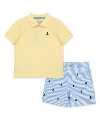 Комплект с шортами-поло Anchor для маленьких мальчиков Little Me