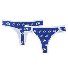 Women's Concepts Sport Royal Los Angeles Rams Gauge Allover Print Knit Thong Unbranded