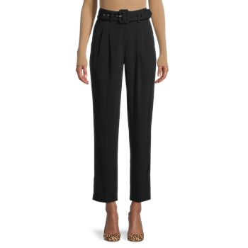 Gramercy Belted Pleated-Pants Yumi Kim