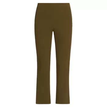 High-Rise Stretch Flare Crop Pants Vince