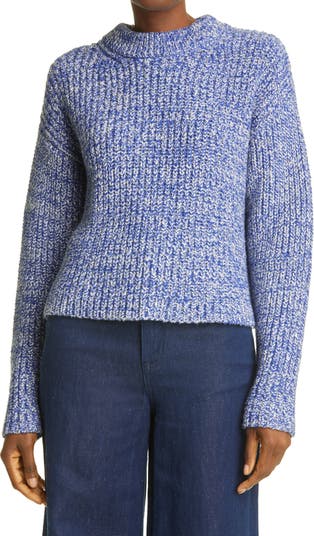 Женский свитер с круглым вырезом в меланжевом стиле LA LIGNE