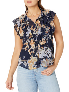 Рубашка без рукавов из жоржета Petite с цветочным принтом LAUREN Ralph Lauren