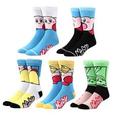 Men's Kirby 5-Pack Crew Socks Licensed Character