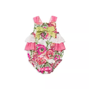 Baby Girl's Blooming Aisle Floral One-Piece Swimsuit Haute Baby