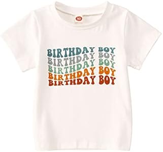 Ritatte Birthday Boy Shirt Toddler Boys Birthday Outfit 1st 2nd 3rd 4th 5th Gift Short Sleeve Party T-Shirt Ritatte