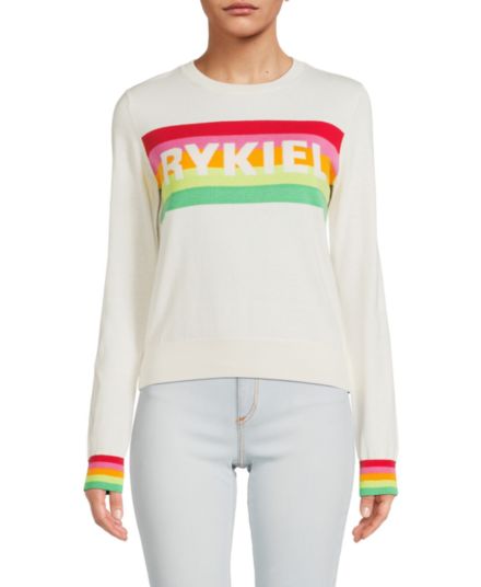 Кашемировый свитер с логотипом Sonia Rykiel