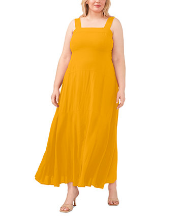 Многоуровневое платье макси с квадратным вырезом больших размеров Vince Camuto