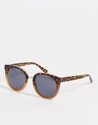 A.Kjaerbede Gray womens oversized cat eye sunglasses in brown tort fade A.Kjaerbede