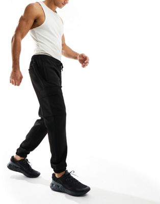 Черные спортивные брюки с карманами-карго ASOS 4505 ASOS 4505