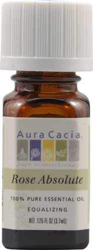 Aura Cacia 100% чистое эфирное масло абсолюта розы -- 0,125 жидких унций Aura Cacia